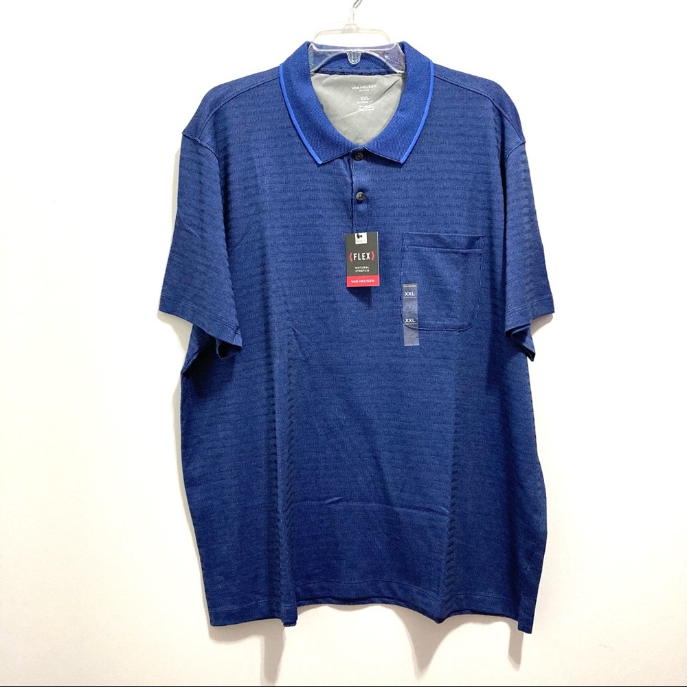 NWT Van Heusen Men’s Blue Flex Classic Fit Polo Shirt